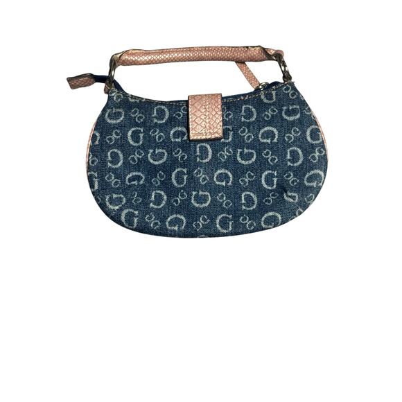 RARE Y2K Guess Monogram Denim Mini Bag Pink
Snakeskin Floral Embroidery - Picture 3 of 5